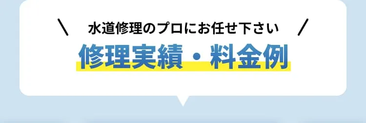 トイレの水漏れ・詰まりの修理実例・料金例